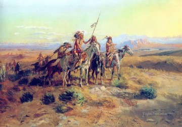 Russell The Scouts west America Oil Paintings
